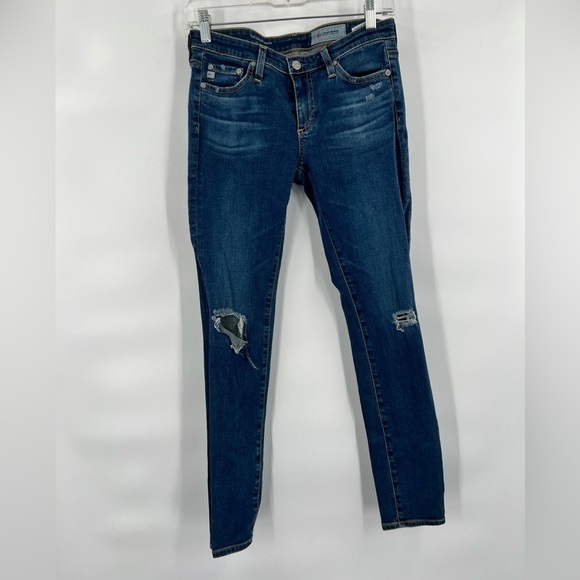 AG Adriano Goldschmied the legging super skinny ankle blue jeans 27R - Picture 1 of 9